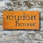 Celtic Styled Corten Steel House Sign, thumbnail 2 of 8