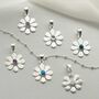 Sterling Silver Gemstone Daisy Necklaces, thumbnail 2 of 9