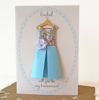 Personalised Handmade Will You Be My Bridesmaid Card, 9 of 11