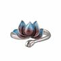 Adjustable Simple Red Blue Lotus Silver Ring For Women, thumbnail 4 of 5