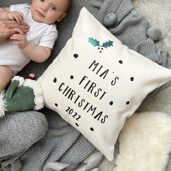 First Christmas Personalised Cushion, 2 of 2