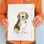 Cartoon Dog Portrait, Pet Portrait, Custom Dog Art, thumbnail 1 of 9
