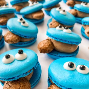 Cookie Monster Themed Macarons, 2 of 6