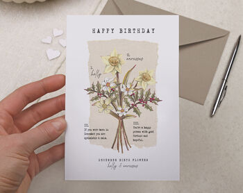 December Birth Month Happy Birthday Card, 2 of 2