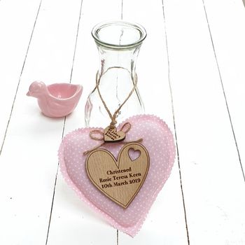 Personalised Baby Heart Door Hanger, 2 of 2