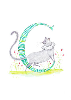 C Is For Cat Alphabet Art Print, 2 of 12