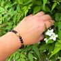 Aromatherapy Black Onyx Bracelet With Mystic Aura Essential Oil Set, thumbnail 5 of 5