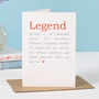Legend Definition Personalised Retirement Card, thumbnail 5 of 6
