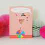 Personalised Bubble Girl On Ball Card, thumbnail 2 of 4