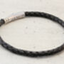 Mens Personalised Leather Bracelet, thumbnail 5 of 9