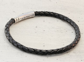 Mens Personalised Leather Bracelet, 5 of 9