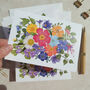 Whimsical Flower Garden A6 Folded Note Cards And Envelopes, thumbnail 7 of 10