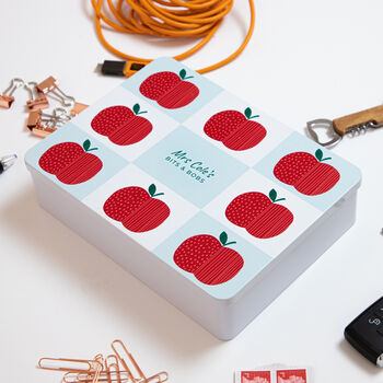 Personalised Apples Bits And Bobs Xl Storage Tin, 4 of 7