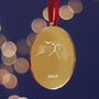 Gold Personalised Cat Nose Christmas Tree Bauble, thumbnail 3 of 6