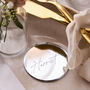Personalised Circle Mirror Silver Wedding Place Setting, thumbnail 1 of 4