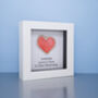 Personalised 1st Paper Anniversary Paper Heart Small Frame, thumbnail 2 of 7
