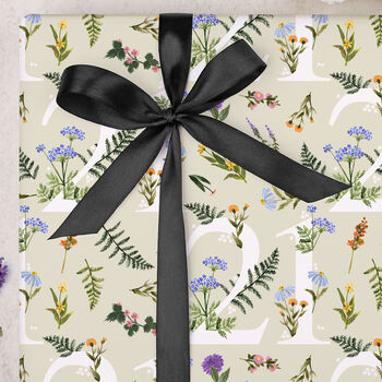Three Sheets Of Floral 21st Birthday Wrapping Paper, 2 of 2