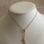 Clover 18 K Gold Plated Pendant Necklace White, thumbnail 4 of 5