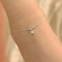 925 Silver Heart Dangle Boho Thin Payal Anklet, thumbnail 3 of 8