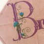 Pink Velour Wall Kite With Floral Initial Monogram, thumbnail 1 of 11