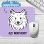 Personalised Samoyed Dog Mouse Mat, thumbnail 2 of 4