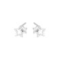 Sterling Silver Linked Stars Stud Earrings, thumbnail 3 of 6