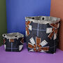 African Print Basket Pots | Deji Print, thumbnail 1 of 4