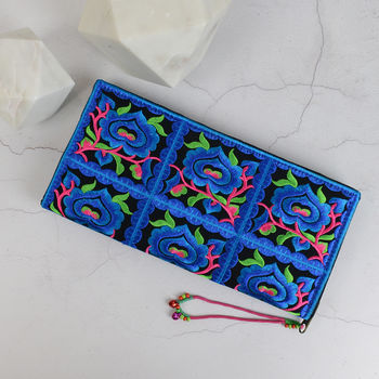 Embroidered Floral Clutch, 9 of 12