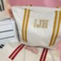Embroidered Monogram Tote Bag, thumbnail 3 of 4