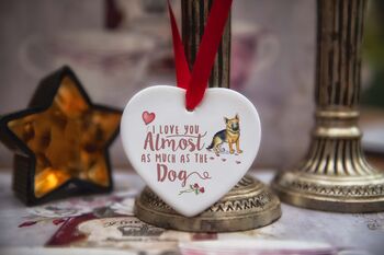 Dog Breed Almost As Much As The Dog Ceramic Heart, 3 of 10