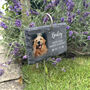 Pet Memorial Photo Printed Garden Slate Tag Wire Holder, thumbnail 3 of 4