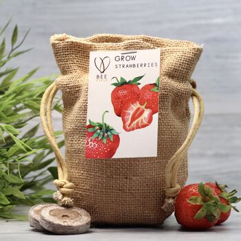 Strawberry Jute Bag Grow Set, 3 of 6