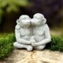 Garden Ornament Kissing Monkey Resin Chimp Stone Effect, thumbnail 3 of 12