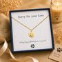 Personalised Sorry For Your Loss Dog Memorial Paw Print Necklace, thumbnail 5 of 10