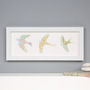 Three Vintage Map Location Birds Framed Art, thumbnail 6 of 10