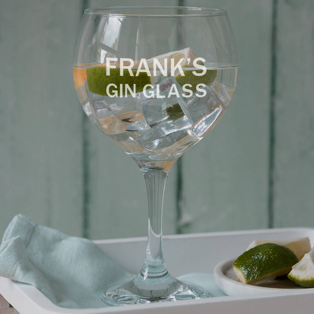 Personalised Engraved Gin Goblet Alcohol Gifts For Husband, 1 of 4