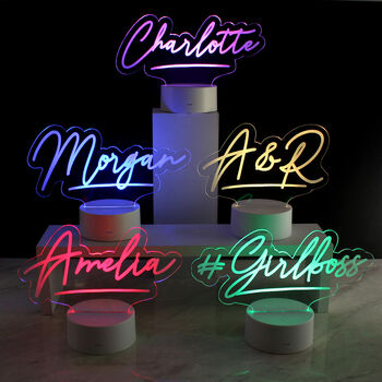 Personalised Name Changing Colours Lamp For Kids, 2 of 7