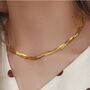 Gold Stainless Steel Twist Snake Necklace Gift For Her, thumbnail 4 of 4