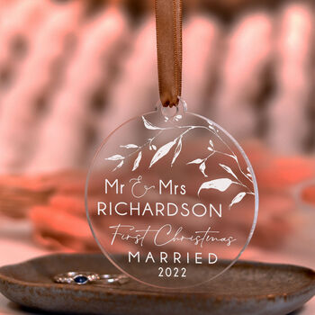 Personalised Our First Christmas As Mr And Mrs Bauble, 10 of 11