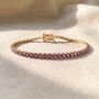 Alexandrite June Birthstone Gold Plated Tennis Bracelet, thumbnail 1 of 4