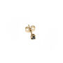 Single 18ct Gold And Black Diamond Stud Earring, thumbnail 2 of 8