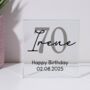 Personalised Birthday Name Glass Square Block, thumbnail 7 of 8