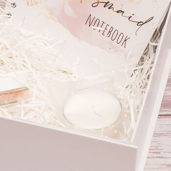 Bridesmaid Pink And Gold Marble Hamper Gift Box Set, 7 of 8
