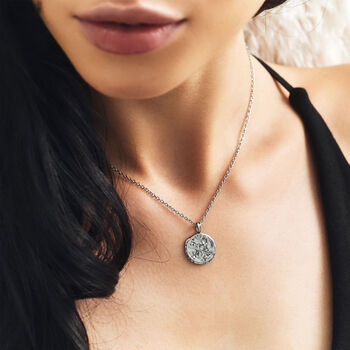 Graceful Silver Zodiac Pendant – Personalised Celestial Charm, 2 of 8