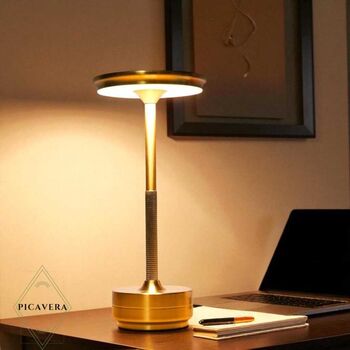 LED Table Lamp: Cordless Dimmable Touch Light, 3 of 8