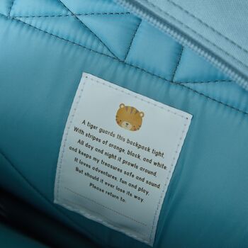 Personalised Tiger Pocket Mini Backpack, 4 of 6