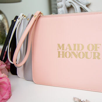 Maid Of Honour Wedding Gift Clutch Bag, 3 of 5