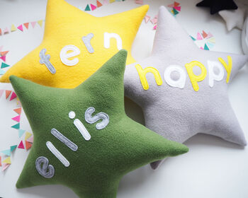 Personalised Star Nursery Cushion, 12 of 12
