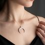 Crescent Moon Ring Keeper Necklace, thumbnail 2 of 7