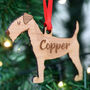Personalised Lakeland Terrier Wooden Dog Decoration, thumbnail 4 of 5